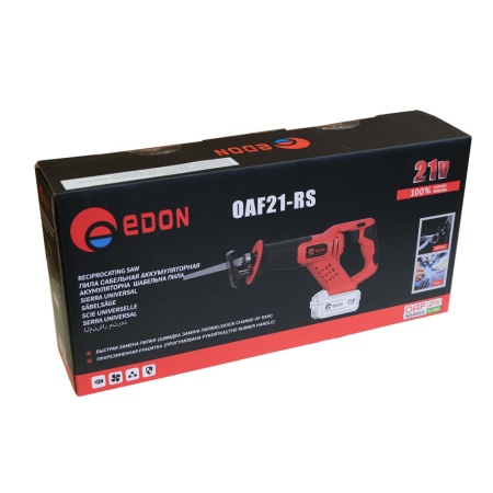 Пила аккумуляторная сабельная Edon OAF21-RS (без АКБ и ЗУ)_коробка